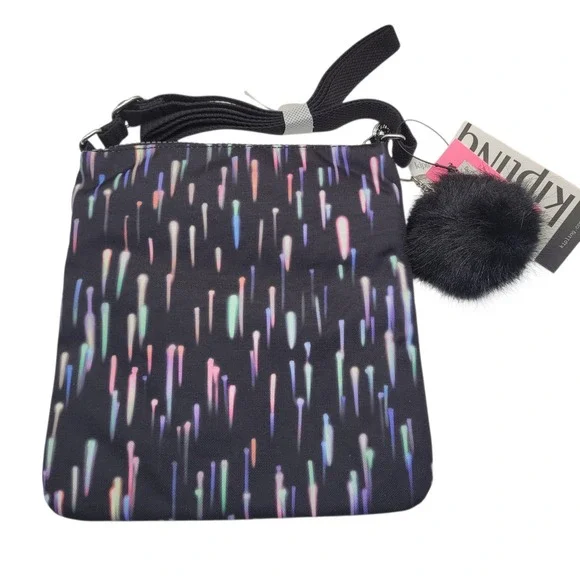 Kipling Machida Crossbody Shoulder Bag – Black Lightweight Nylon 10.75"x7.5" - Picture 3 of 5